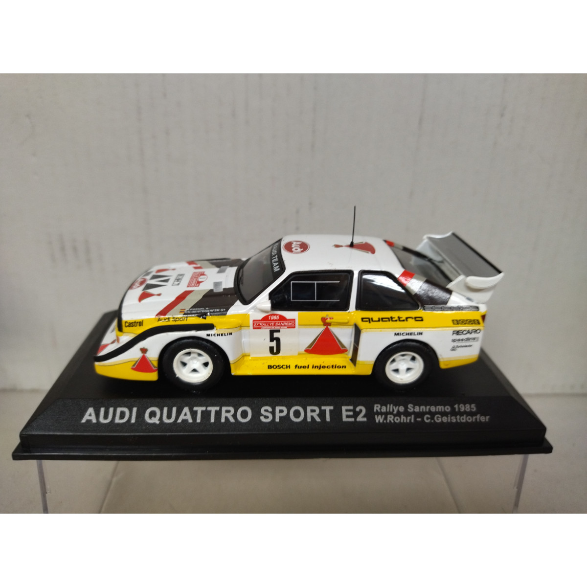 Altaya 1/18 Audi Quattro S1 E2 Vainqueur Rallye San Remo 1985