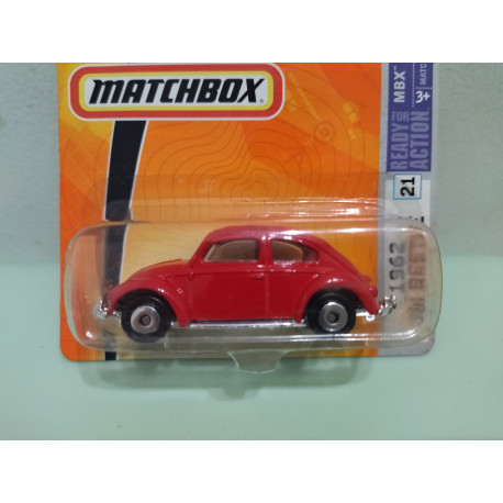 VOLKSWAGEN BEETLE 1962 RED MBX 21 1:64 MATCHBOX