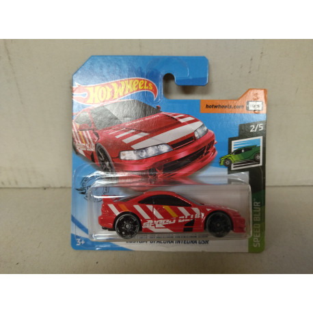 ACURA INTEGRA GSR 2001 CUSTOM RED 2/5 SPEED BLUR 1:64 HOT WHEELS