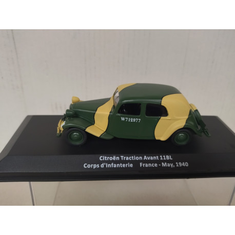 CITROEN TRACTION AVANT 11 BL 1940 INFANTERIE FRANCE WW2 1:43 ALTAYA BOX BROKEN
