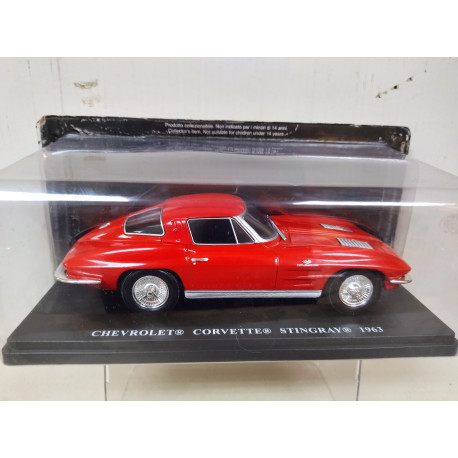 CHEVROLET CORVETTE C2 1963 STINGRAY RED 1:24 HACHETTE IXO
