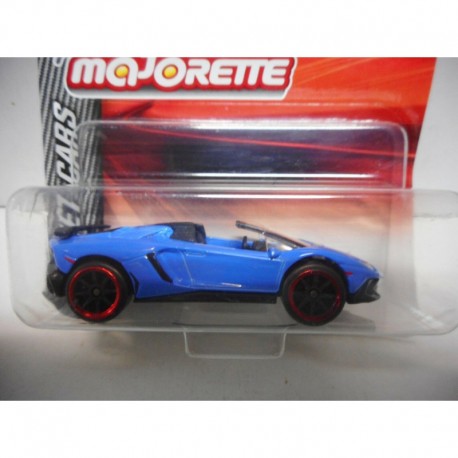 LAMBORGHINI AVENTADOR SV ROADSTER BLUE RED MAJORETTE 1:64