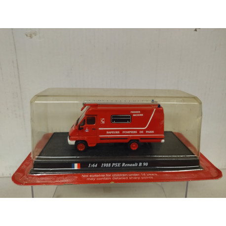 RENAULT MASTER 1988 B90 PSE PARIS FRANCE FIRE/POMPIERS/BOMBEROS 1:64 DelPRADO