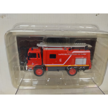 RENAULT 1985 FOURGON APPUI PARIS FRANCE FIRE/POMPIERS/BOMBEROS 1:64 DelPRADO