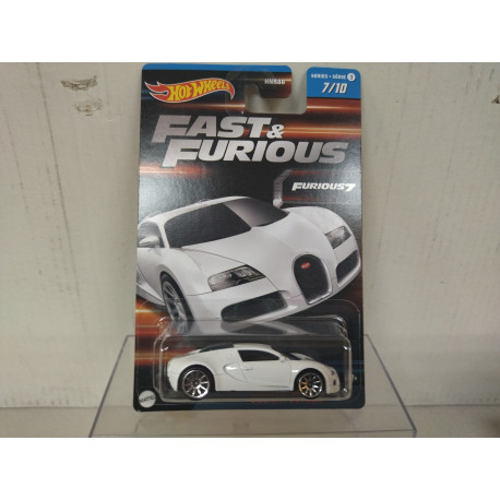 BUGATTI VEYRON WHITE 7/10 FAST & FURIOUS 1:64 HOT WHEELS