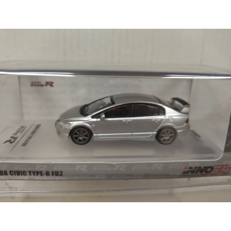 HONDA CIVIC TYPE-R FD2 SILVER CAR 1:64 INNO64