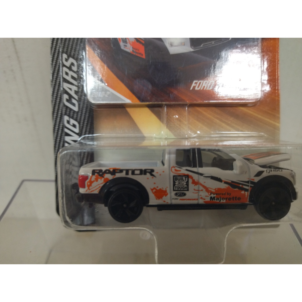FORD F-150 RAPTOR WHITE/ORANGE RACING CARS 1:64 MAJORETTE - BCN STOCK CARS