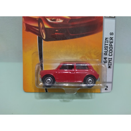 AUSTIN MINI COOPER S 1964 RED MBX 2 1:64 MATCHBOX