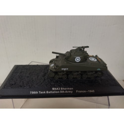 M4 A3 SHERMAN 1945 756 th TANK BAT 5th ARMY USA WW 2 1:72 ALTAYA IXO