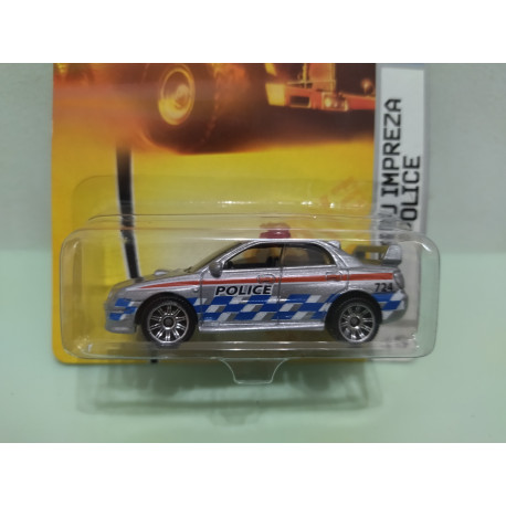 SUBARU IMPREZA POLICE SILVER MBX 45 1:64 MATCHBOX - BCN STOCK CARS