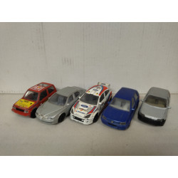 LOTE X 5 MODEL CARS FIAT/VW/ALFA/FORD BBURAGO 1:43 BBURAGO NO BOX
