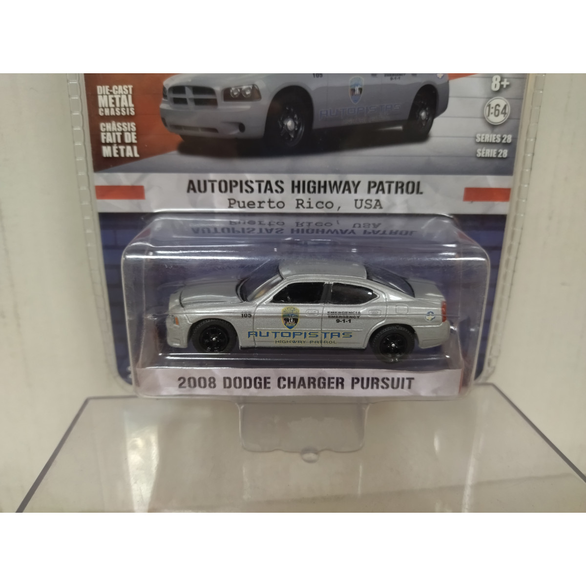 Greenlight 1/43 - Dodge Charger Police 2008 - Chile Green - Collection