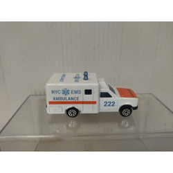 AMBULANCE (FORD RANGER) 222 NYC EMS apx 1:64 MAJORETTE SONIC FLASHER