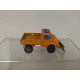 MERCEDES-BENZ UNIMOG SNOWPLOUGH ORANGE 1:82/apx 1:64 MAJORETTE 259 NO BOX