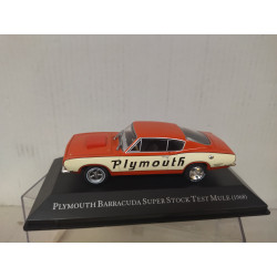 PLYMOUTH BARRACUDA 1968 SUPER STOCK TEST MULE AMERICAN CARS 1:43 ALTAYA IXO