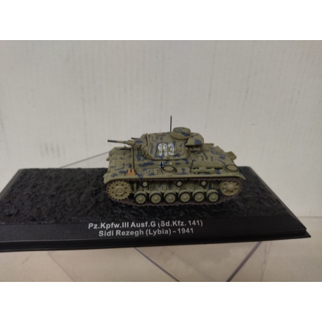 Sd.kfz.141 PANZER III Ausf G 1941 LYBIA GERMANY WW 2 1:72 ALTAYA IXO