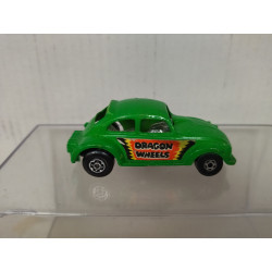 VOLKSWAGEN BEETLE DRAGON WHEELS SUPERFAST n43 1:59/apx 1:64 MATCHBOX NO BOX