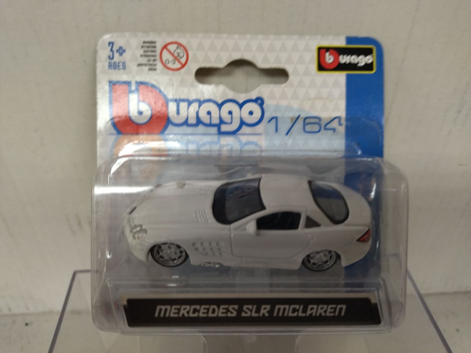 MERCEDES-BENZ SLR MCLAREN WHITE 1:64 BBURAGO - BCN STOCK CARS