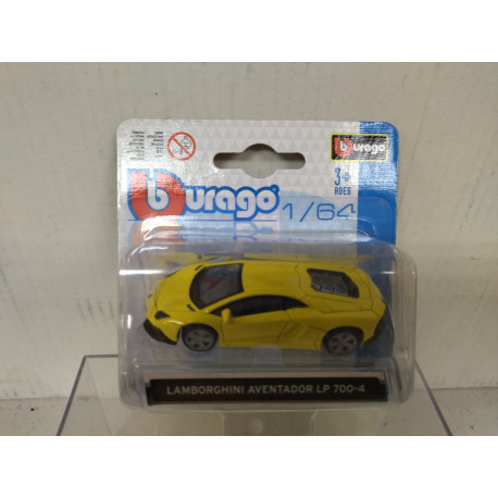 LAMBORGHINI AVENTADOR LP 700-4 YELLOW 1:64 BBURAGO