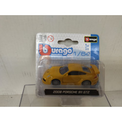 PORSCHE 911 GT2 2008 YELLOW 1:64 BBURAGO