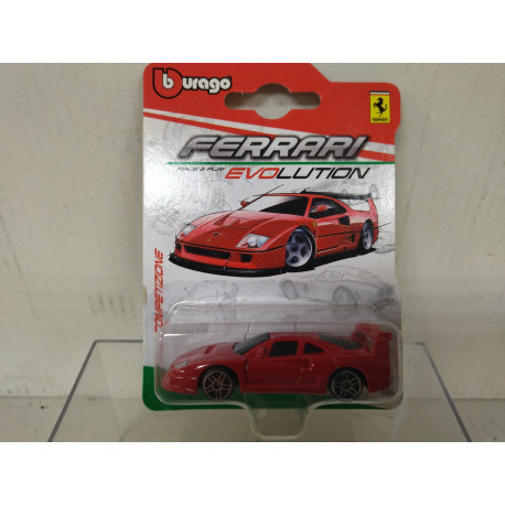 FERRARI F40 COMPETIZIONE RED RACE & PLAY EVOLUTION 1:72 BBURAGO