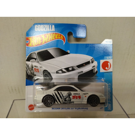 NISSAN SKYLINE GT-R R32 GODZILLA WHITE/BLACK 5/10 J-IMPORTS 1:64 HOT WHEELS