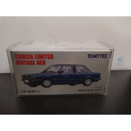 BMW E30 318i 2-DOOR BLUE 1:64 TOMICA LIMITED VINTAGE NEO N-91b