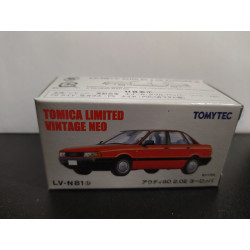 AUDI 80 2.0E EUROPE RED 1:64 TOMICA LIMITED VINTAGE NEO N-81b