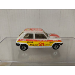 RENAULT 5 TL RALLY LE CAR RED/WHITE SUPERFAST n21 1:54/apx 1:64 MATCHBOX NO BOX