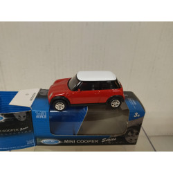 MINI COOPER RED/WHITE 1:60/ apx 1:64 WELLY