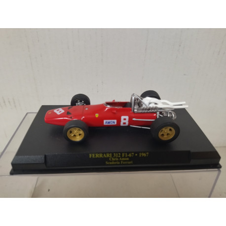 FERRARI 312 F1-67 1967 CHRIS AMON SCUDERIA FORMULA F1 1:43 ALTAYA IXO HARD BOX