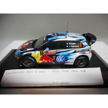 VOLKSWAGEN POLO R WRC RALLY MONTE CARLO 2016 OGIER IXO 1:43