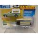 STUDEBAKER 1960 TRUCK GREEN + HOUSEBOAT TRAILER 1:64 JOHNNY LIGHTNING