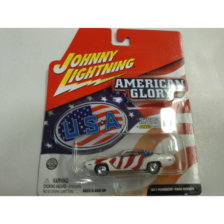 PLYMOUTH ROAD RUNNER 1971 AMERICAN GLORY 1:64 JOHNNY LIGHTNING