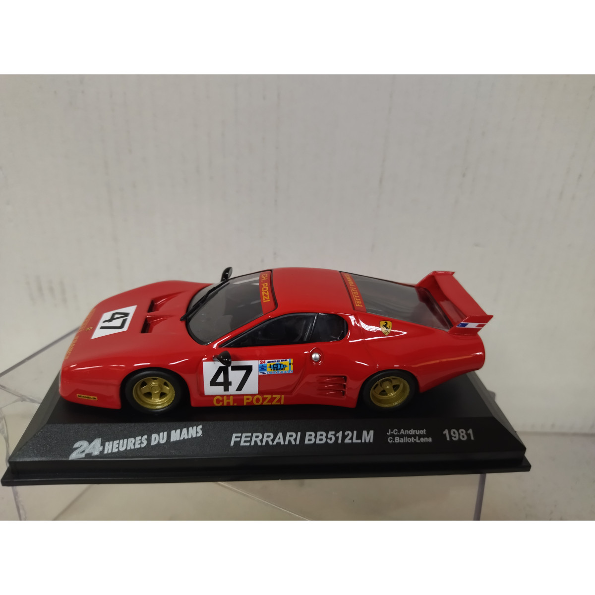 Ferrari BB512 #47 Le Mans 1981 - Modèle Réduit 1/43 IXO LMC078 - Zamak - Neuf Sous Boîte