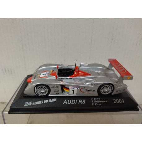 AUDI R8 LMP 2001 WIN 24 H LE MANS PIRRO-KRISTENSEN-BIELA 1:43 ALTAYA IXO