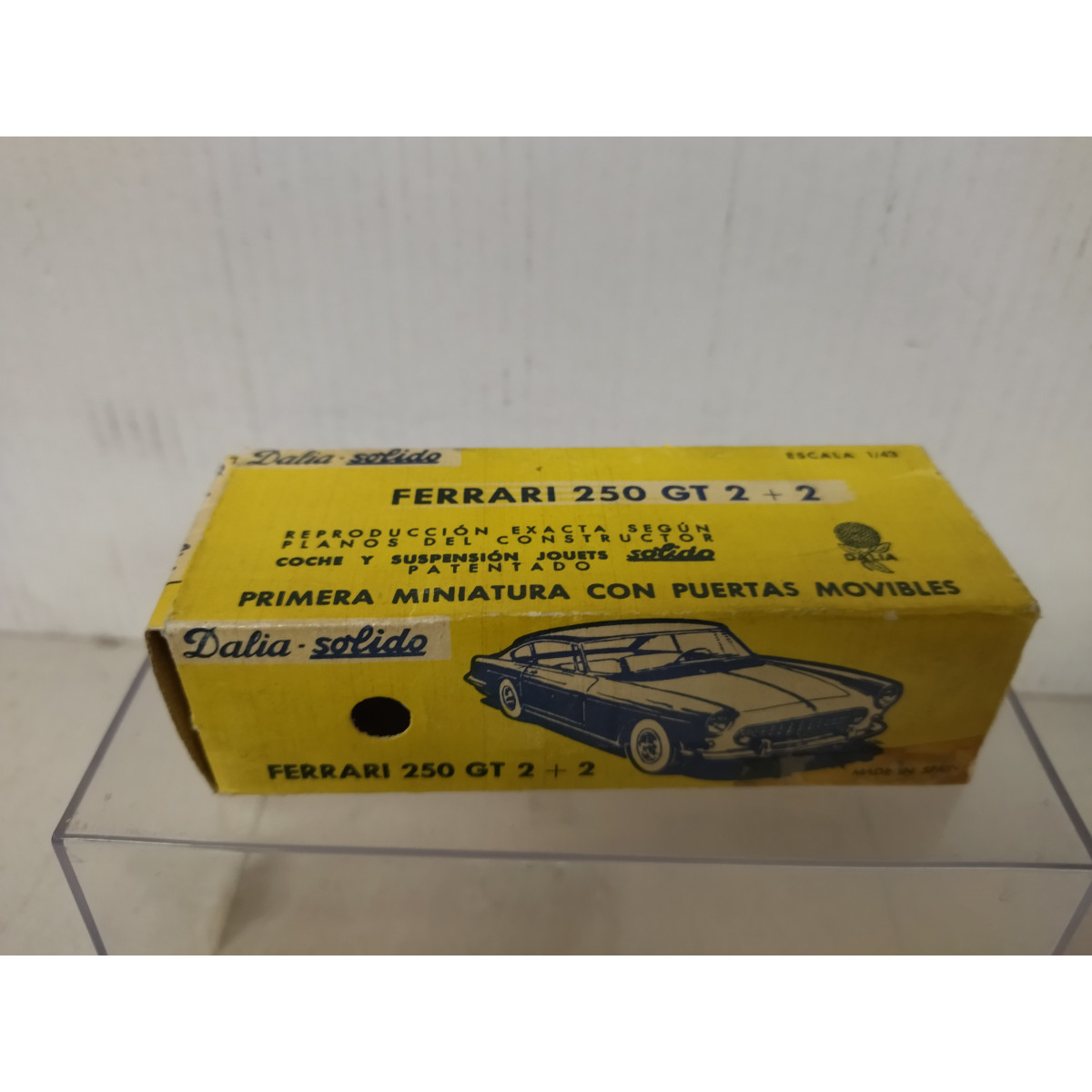 FERRARI 250 GT 2+2 GREEN 1:43 SOLIDO DALIA 123 BOX CASSE - BCN