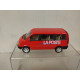 VOLKSWAGEN T4 TRANSPORTER LA POSTE RED 1:43 HONGWELL NO BOX