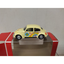 VOLKSWAGEN 1300 BEETLE HIPPIE LOVE PEACE apx 1:64 NOREV 3 INCHES (7,5cm)