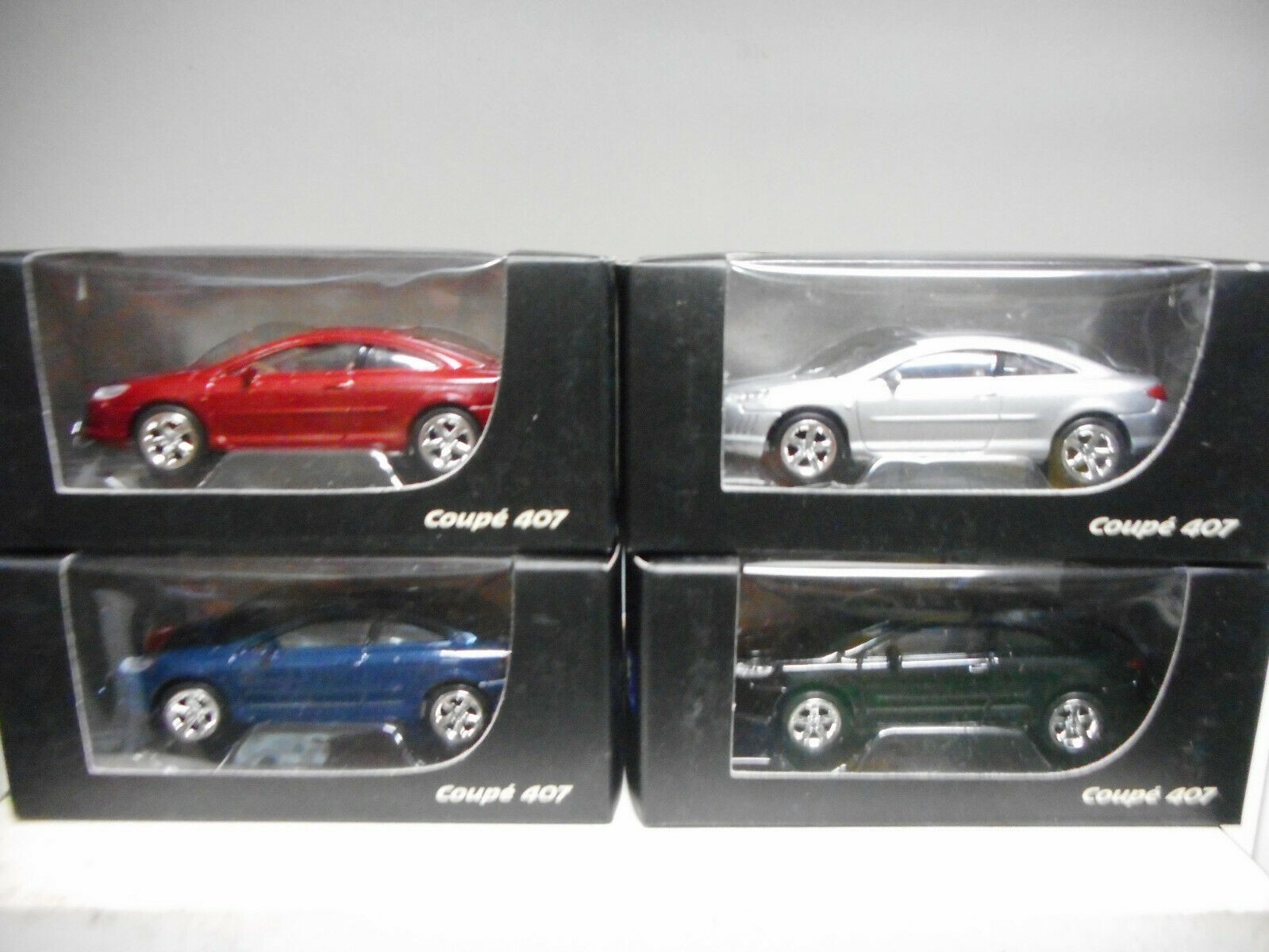 PEUGEOT 407 COUPE ROUGE BLEU SILVER NOIR NOREV 3 INCHES - BCN