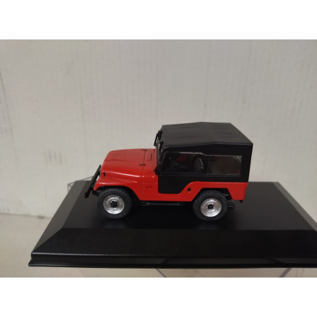 JEEP WILLYS CJ-5 RED/BLACK 1:43 DeAGOSTINI IXO CAJA NO ORIGINAL DEFECT/NO RETRO