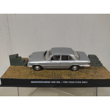 MERCEDES-BENZ W116 450 SEL FOR YOUR EYES ONLY 007 JAMES BOND 1:64 IXO EAGLEMOSS