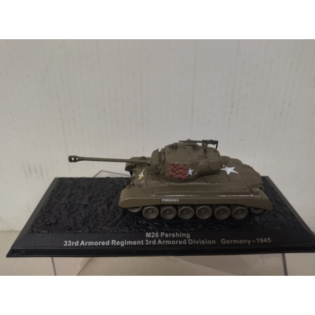 M26 PERSHING 1945 33rd ARM REG 3rd ARM REG USA GERMANY WW2 1:72 ALTAYA IXO