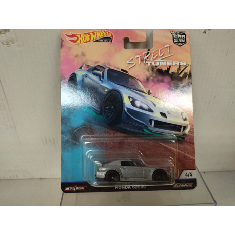 HONDA S2000 SILVER 4/5 STREET TUNERS 1:64 HOT WHEELS PREMIUM