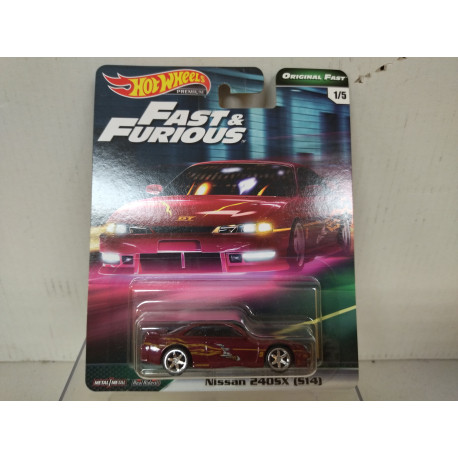 NISSAN 240 SX S14 FAST & FURIOUS 1/5 ORIGINAL FAST 1:64 HOT WHEELS PREMIUM