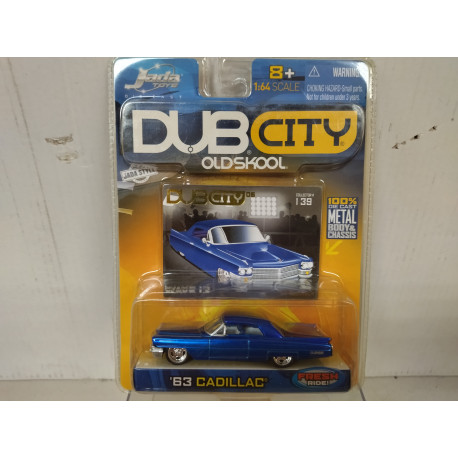 CADILLAC 1963 COUPE BLUE 139 DUB CITY OLDSKOOL 1:64 JADA