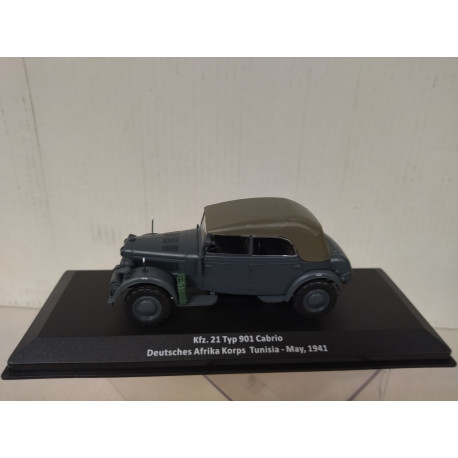 Kfz.21 HORCH 901 CABRIO 1941 DAK TUNISIA GERMANY WW 2 1:43 ALTAYA IXO