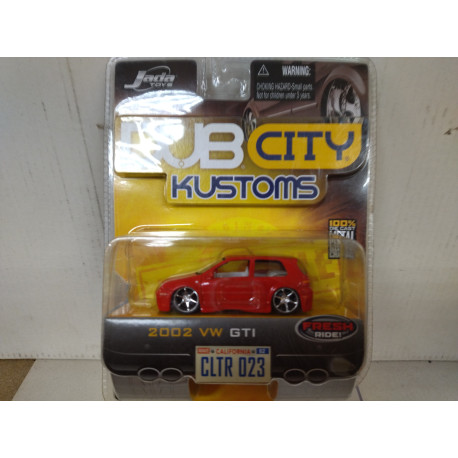 VOLKSWAGEN GOLF GTi RED 023 DUB CITY KUSTOMS 1:64 JADA