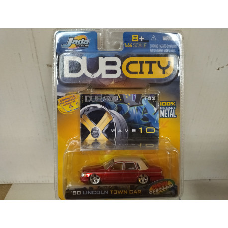 LINCOLN TOWN CAR 1990 RED 103 DUB CITY 1:64 JADA - BCN STOCK CARS