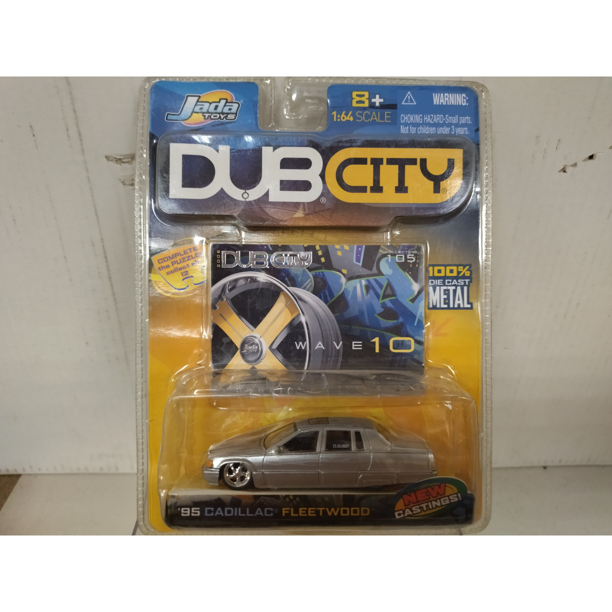 CADILLAC FLEETWOOD 1995 SILVER 105 DUB CITY 1:64 JADA - BCN STOCK CARS